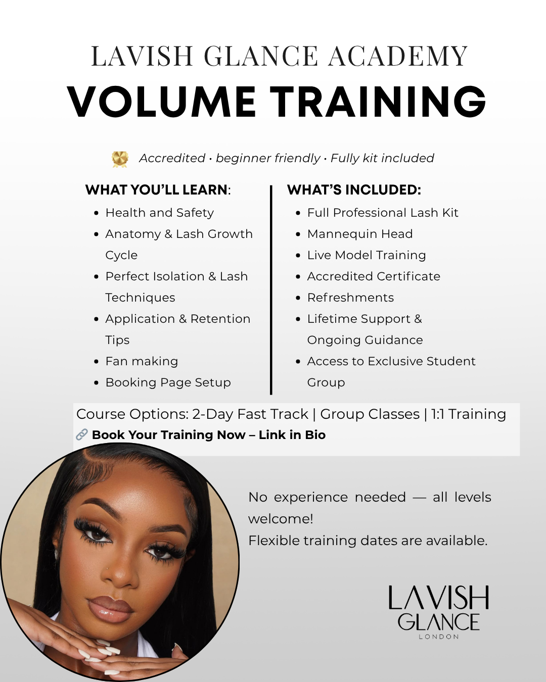 Volume Lash Training – Accredited Course (1-1 or Group)